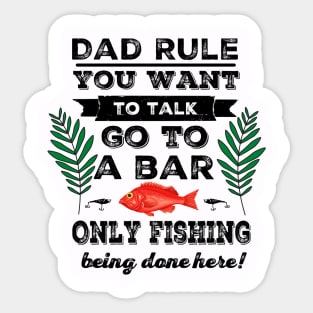 Funny Dad Fishing Quote Sticker
